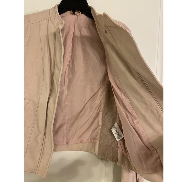 Free People Pink Rose Moto Vegan Leather Faux Suede Jacket - Picture 3 of 15